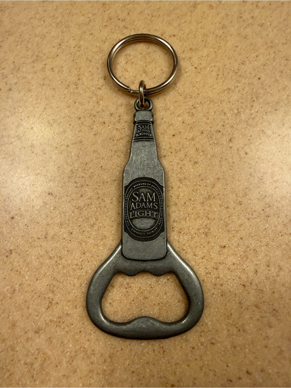 Vintage Samuel Sam Adams Bottle Opener With Key Ring